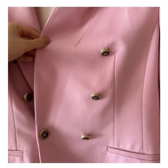 ZARA WOMAN SZ SMALL DOUBLE-BREASTED METAL BUTTON BLAZER JACKET 8300/663/620 - Picture 5 of 13